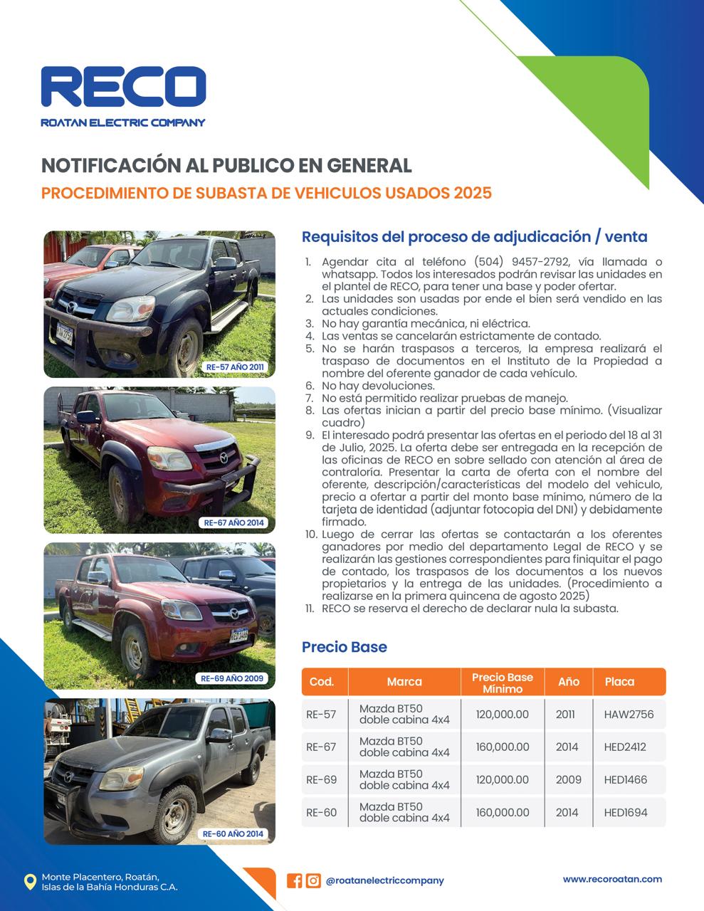 recoroatan – Roatan Electric Company – RECO